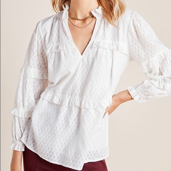 ruffled peasant blouse